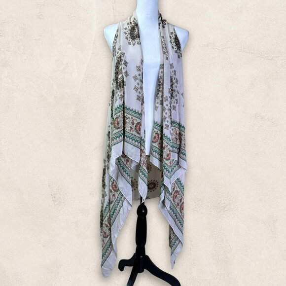 BOHEMIAN Chiffon Mandala Vest Size Small /Medium - Picture 4 of 4